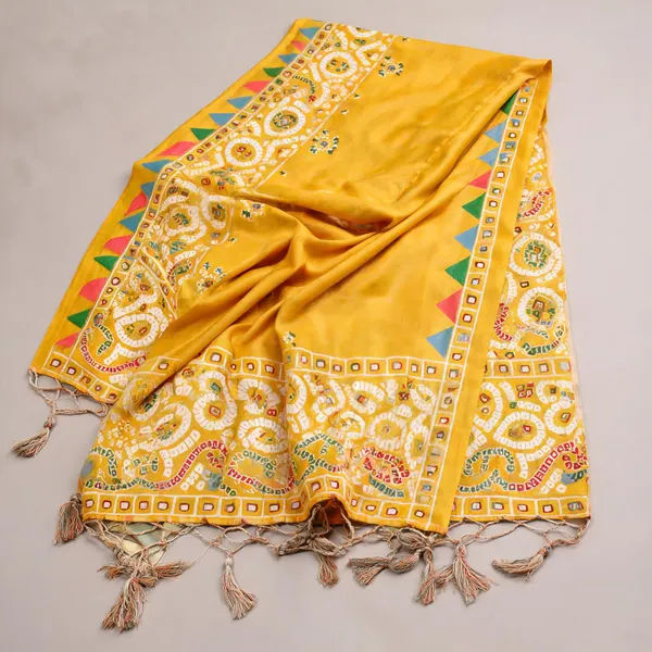 Bandhani_Printed_Art_Silk_Dupatta_For_Women_With_Tassels_Mustard
