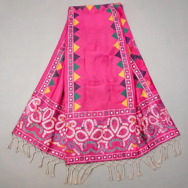 Bandhani_Printed_Art_Silk_Dupatta_For_Women_With_Tassels_Pink