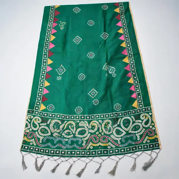 Bandhani_Printed_Art_Silk_Dupatta_For_Women_With_Tassels_Rama_Green