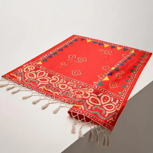 Bandhani_Printed_Art_Silk_Dupatta_For_Women_With_Tassels_Red