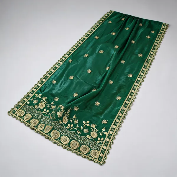 Art_Silk_Dupatta_With_Heavy_Zari_Sequin_Embroidered_Border_Green