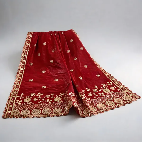 Art_Silk_Dupatta_With_Heavy_Zari_Sequin_Embroidered_Border_Maroon