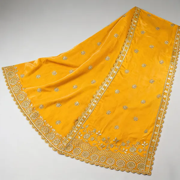 Art_Silk_Dupatta_With_Heavy_Zari_Sequin_Embroidered_Border_Yellow
