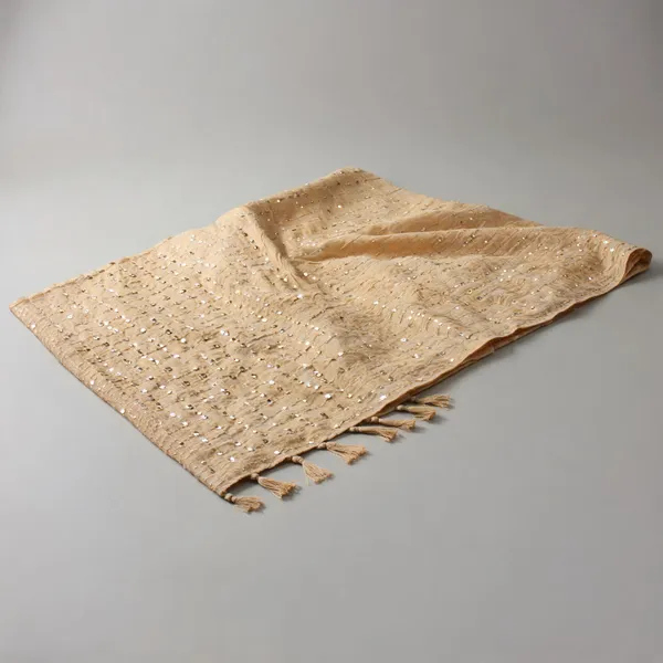 Chanderi_Sequin_Embroidered_Dupatta_With_Tassels_Beige