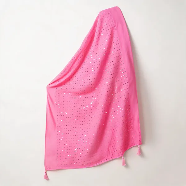 Chanderi_Sequin_Embroidered_Dupatta_With_Tassels_Light_Pink