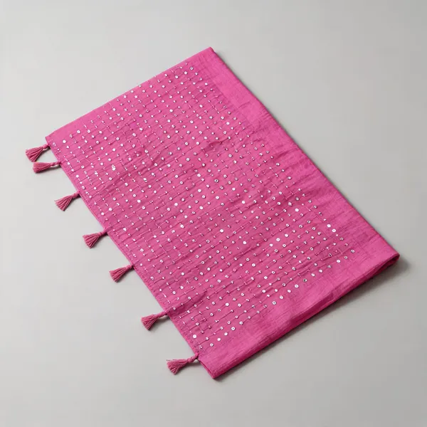 Chanderi_Sequin_Embroidered_Dupatta_With_Tassels_Pink