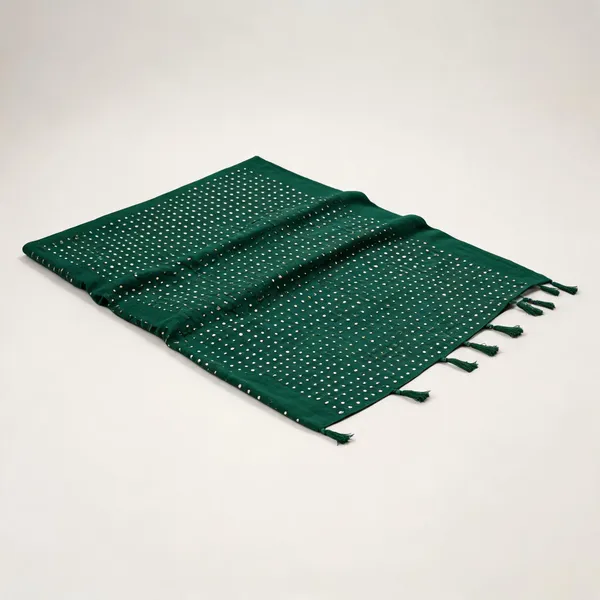 Chanderi_Sequin_Embroidered_Dupatta_With_Tassels_Green