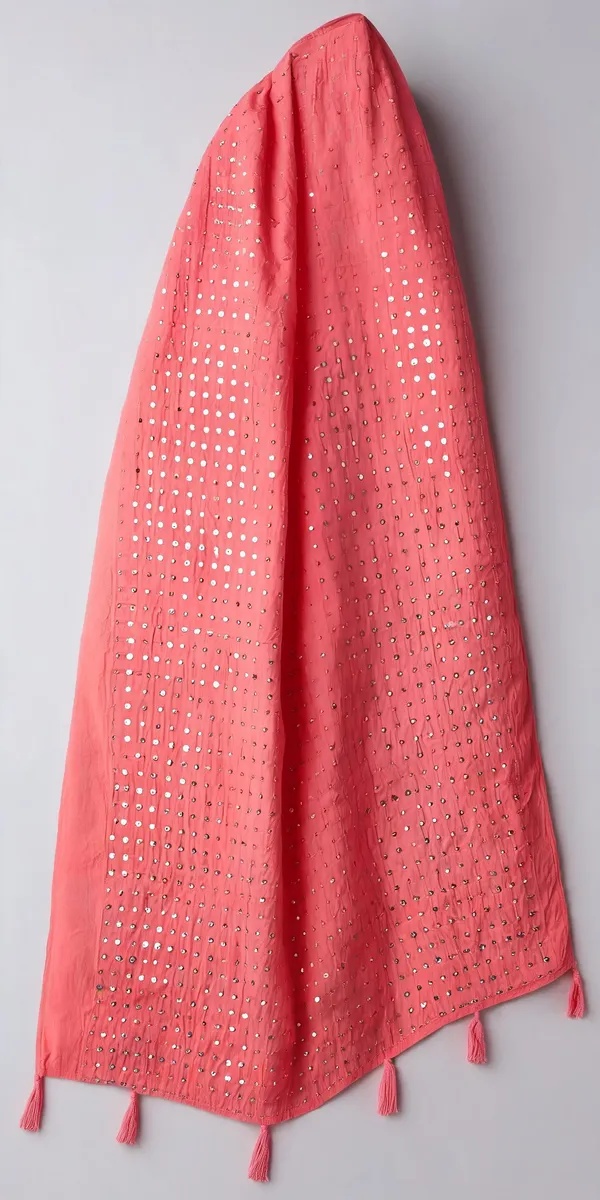 Chanderi_Sequin_Embroidered_Dupatta_With_Tassels_Peach