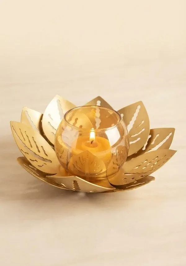 Lotus_Metal_Candle_Holder_With_Glass_Votive_Bowl