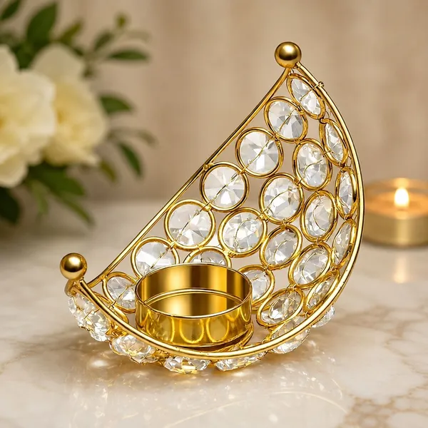 ArtiKa_India_Elegant_Moon_Shape_Tealight_Holder_Iron_1_-_Cup_Tealight_Holder_(Gold,_Pack_of_1)