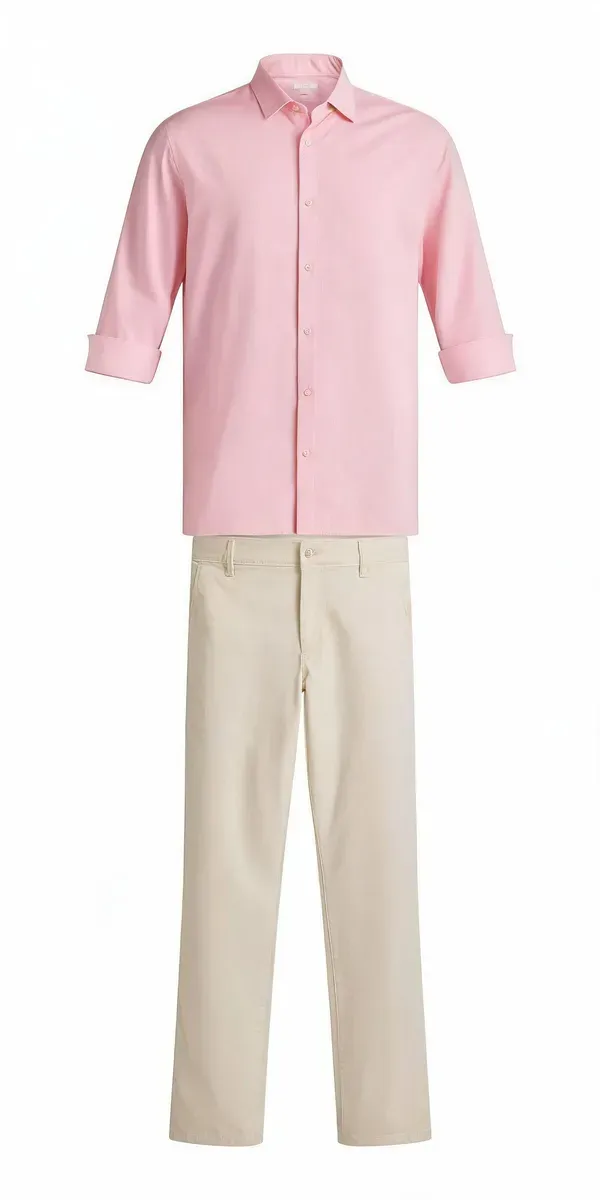 Premium_Shirt_And_Pant_Set_Light_Pink_Oxford_Shirt_And_Off_White_Chinos_Reg_More