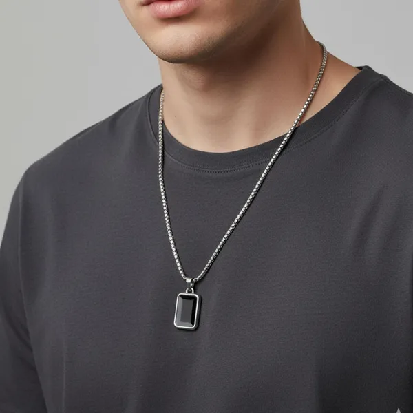 Men_S_Stainless_Steel_Chain_Necklace_With_Geometric_Pendant