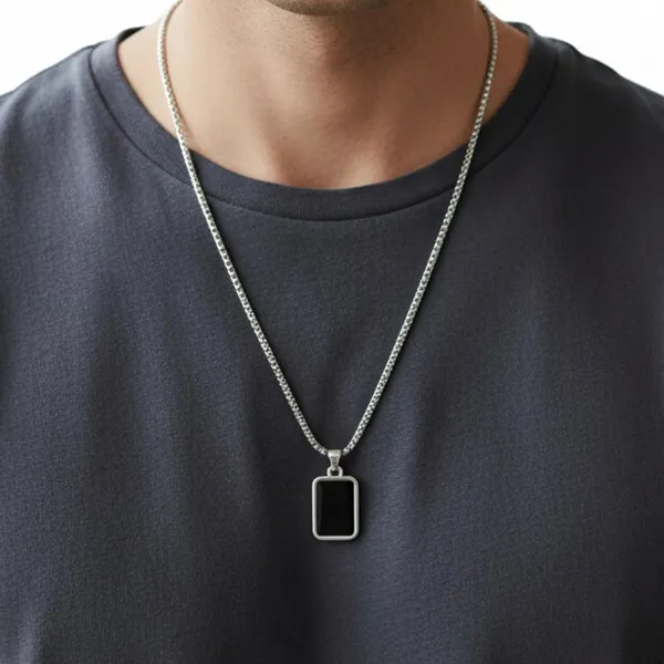 Men_S_Stainless_Steel_Chain_Necklace_With_Geometric_Pendant