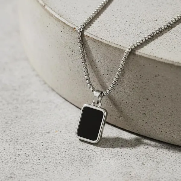 Men_S_Stainless_Steel_Chain_Necklace_With_Geometric_Pendant