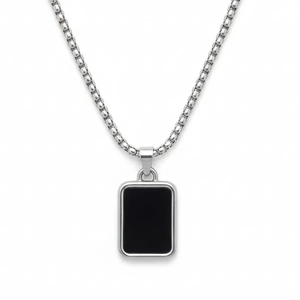 Men_S_Stainless_Steel_Chain_Necklace_With_Geometric_Pendant