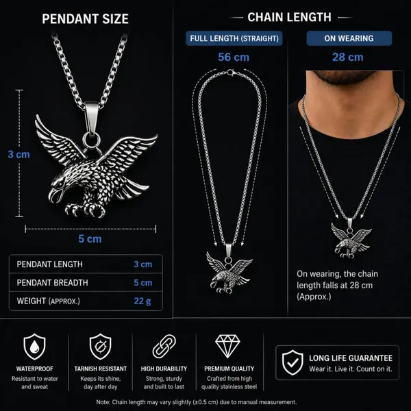 Stainless_Steel_Eagle_Pendant_Necklace_For_Men