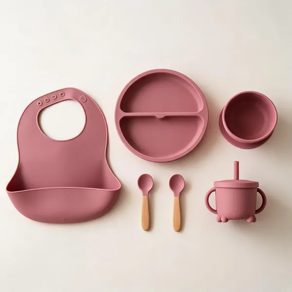6_Pcs_Silicone_Baby_Feeding_Set