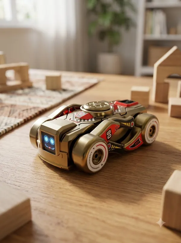 Transforming_Robot_Car_Toy_With_Fidget_Spinner