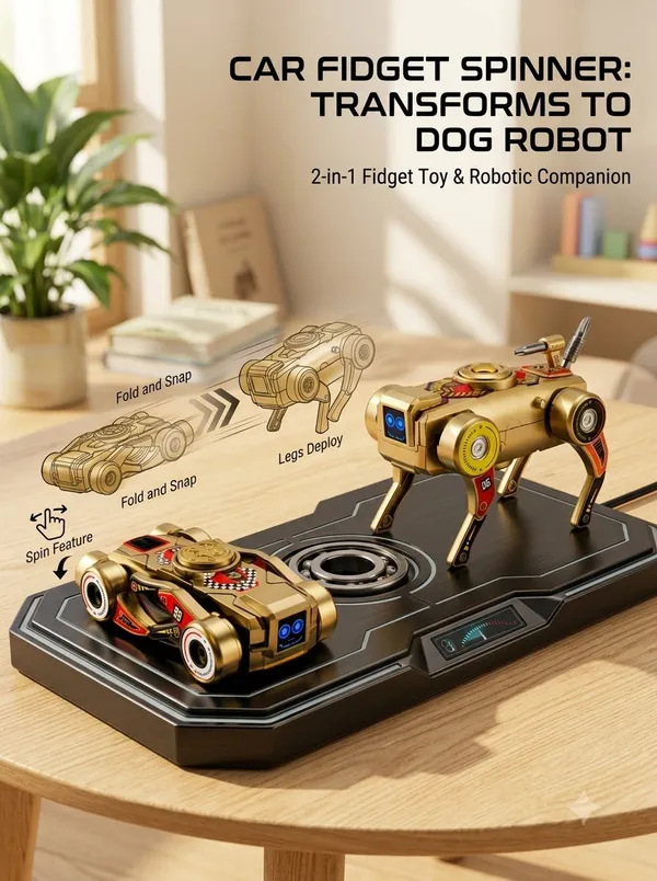 Transforming_Robot_Car_Toy_With_Fidget_Spinner