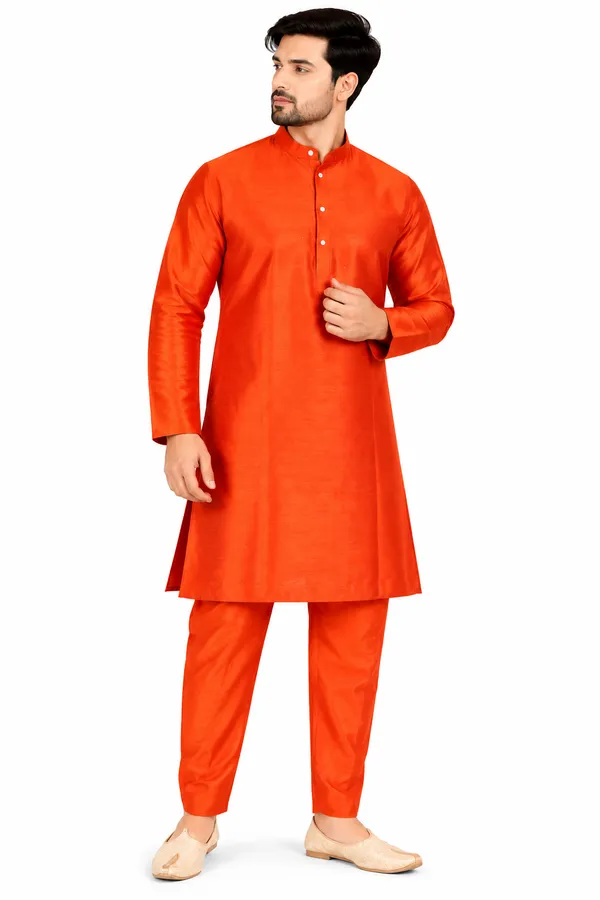 Orange_Traditional_Kurta__for_Men