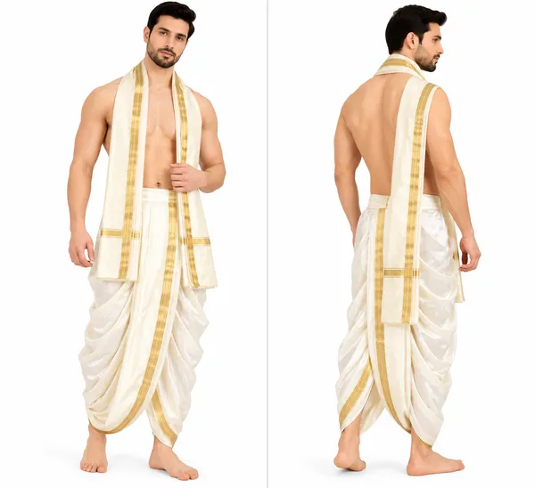 White_and_Cream_Traditional_Dhoti_And_Angavastram_Set_for_Men