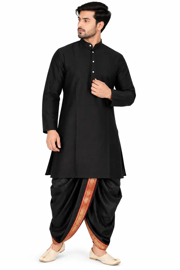 Black_Traditional_Kurta_Dhoti_Set_for_Men