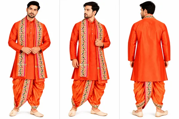 Orange_Traditional_Kurta_Dhoti_Set_for_Men
