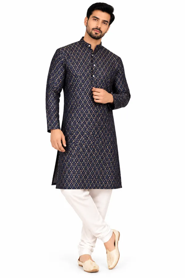 Navy_Blue_Printed_Straight_Kurta_for_Men