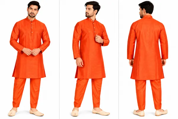 Orange_Traditional_Kurta__for_Men