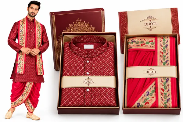 Maroon_Printed_Kurta_Dhoti_Set_for_Men