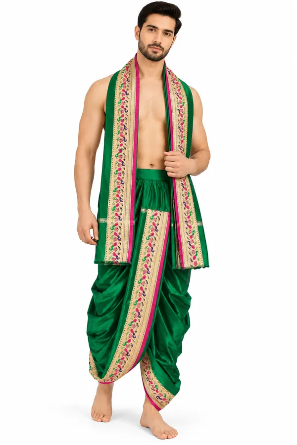 Green_Traditional_Dhoti_Set_for_Men