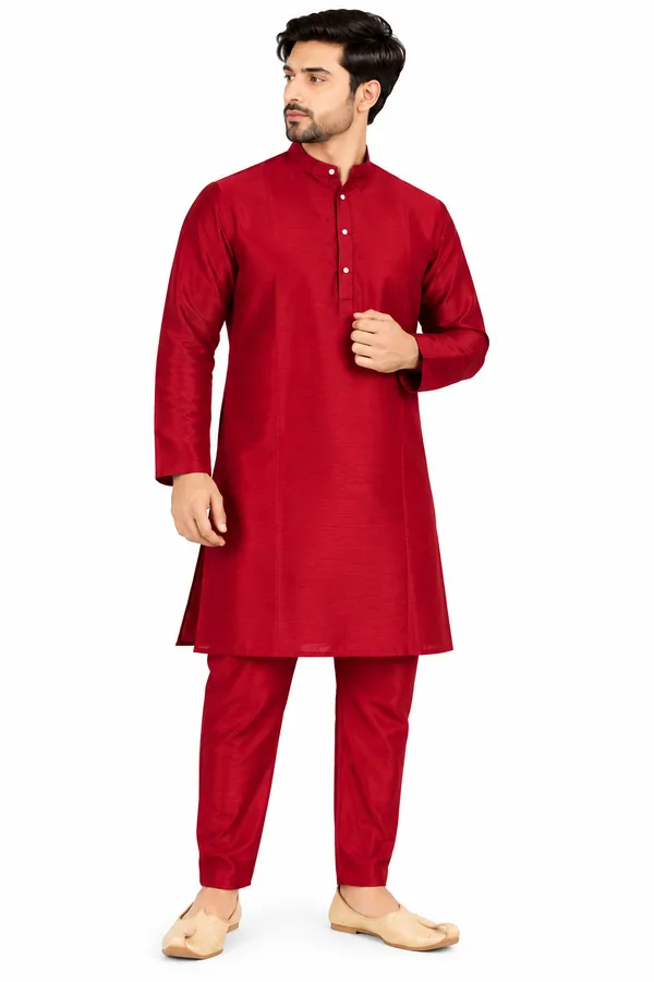 Red_Traditional_Kurta_Pajama_Set_for_Men