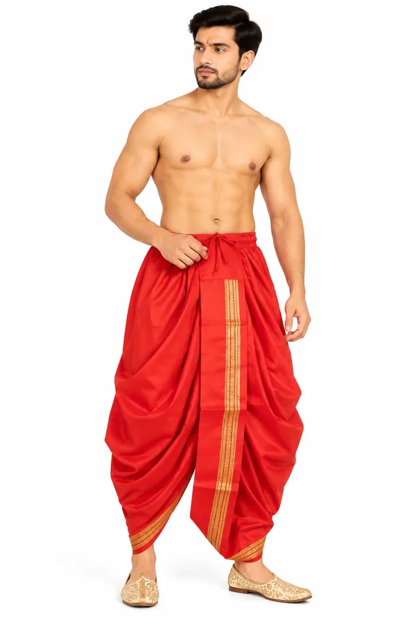Red_Traditional_Dhoti_For_Men