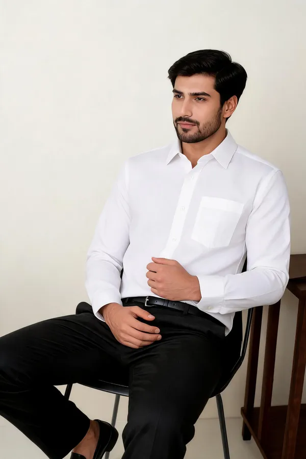 White_Regular_Fit_Full_Sleeve_Formal_Shirt_For_Men