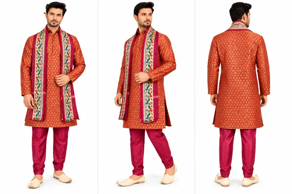 Mehandi_Printed_Kurta_Pajama_Set_for_Men