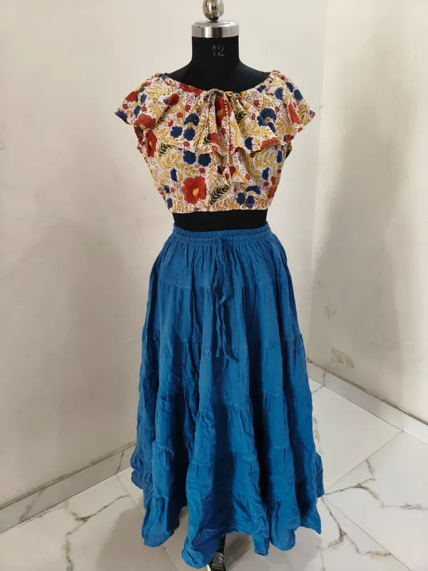 Bohemian_Cotton_Floral_Top_&_Long_Skirt_Set_Beach_Party_Wear