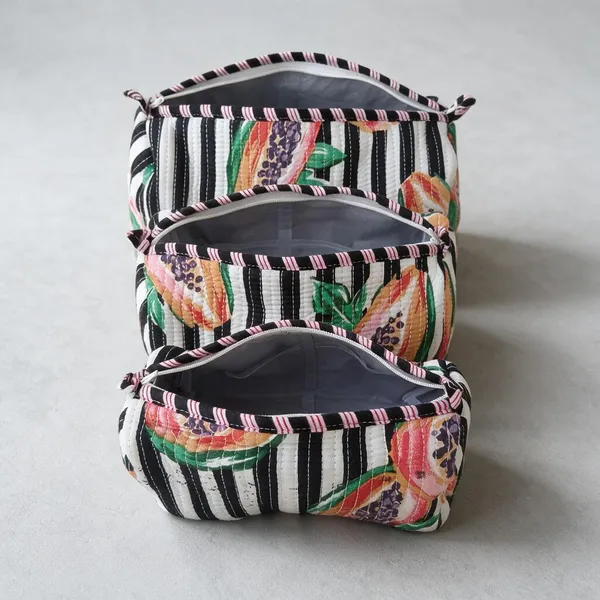 Cotton_Quilted_Toiletry_Bag_&_Travel_Cosmetic_Case_Set_Of_3_Stylish_Makeup_Organizer
