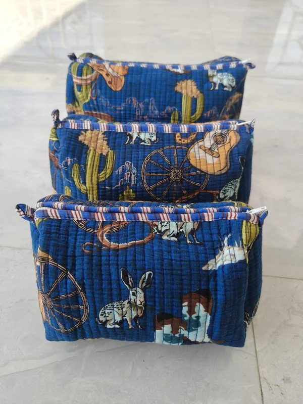Quilted_Cotton_Toiletry_Bag_Set_Of_3_Western_Print_Travel_Cosmetic_Organizer