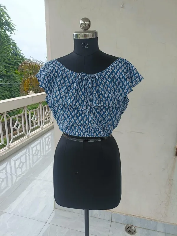 Trendy_Unique_Printed_Cotton_Top_Flared_Neck_Design_Women_Short_Top_for_Party_&_Casual_Wear