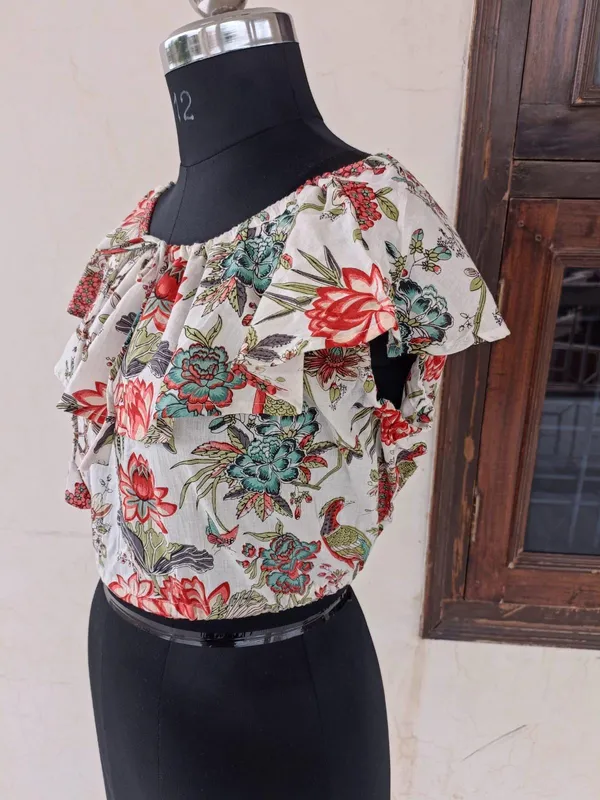 Bohemian_Floral_Printed_Cotton_Top_Flared_Neck_Design_Women_Short_Top_for_Daily_Wear