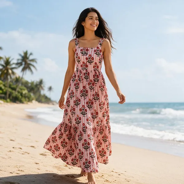 Floral_Cotton_Maxi_Dress_Sleeveless_Fit_And_Flare_Boho_Beach
