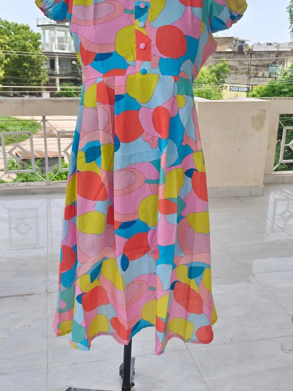 Cotton_Boho_Multicolor_Maxi_Dress_For_Women_Fancy_Sleeve_Fit_&_Flare_Summer_Partywear