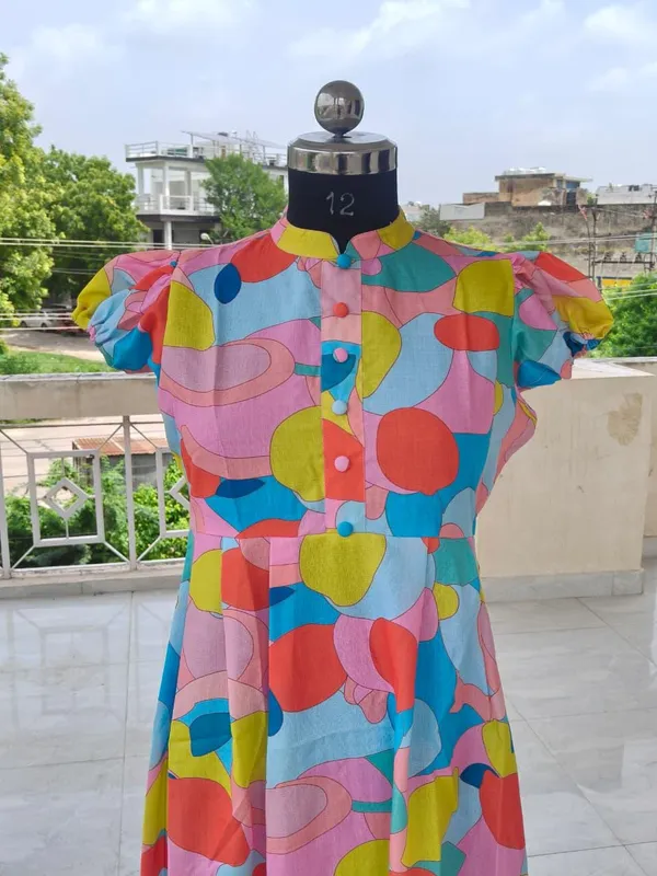 Cotton_Boho_Multicolor_Maxi_Dress_For_Women_Fancy_Sleeve_Fit_&_Flare_Summer_Partywear