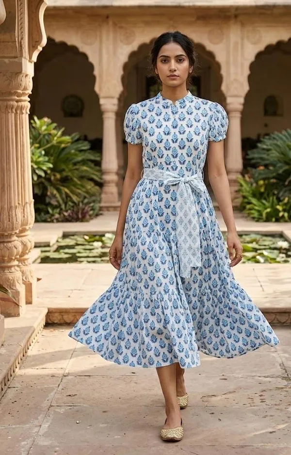 Bohemian_Floral_Cotton_Maxi_Dress:_Fit_and_Flare,_Short_Sleeve,_Lightweight_Summer_Outfit