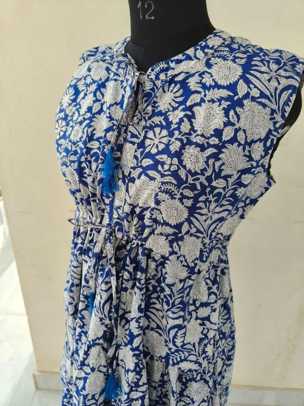 100%_Cotton_Bohemian_Floral_Maxi_Dress_Fit_And_Flare_Sleeveless_Summer_Casual_Wear