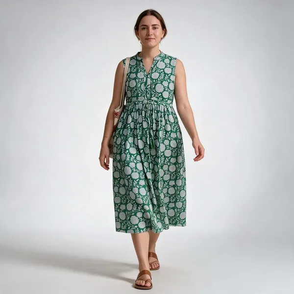 Boho_Floral_Cotton_Maxi_Dress_Sleeveless_Fit_And_Flare_Summer