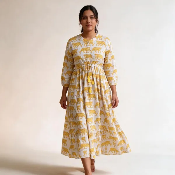 Bohemian_Printed_Maxi_Dress_100%_Pure_Cotton_Comfortable_For_Women_With_Relaxed_Fit