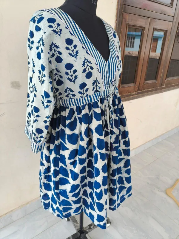 Bohemian_Floral_Cotton_Maxi_Dress_3/4_Sleeve_Relaxed_Fit_Summer_Style