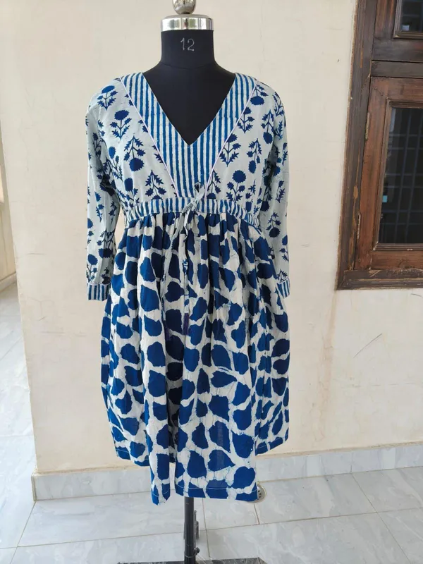 Bohemian_Floral_Cotton_Maxi_Dress_3/4_Sleeve_Relaxed_Fit_Summer_Style