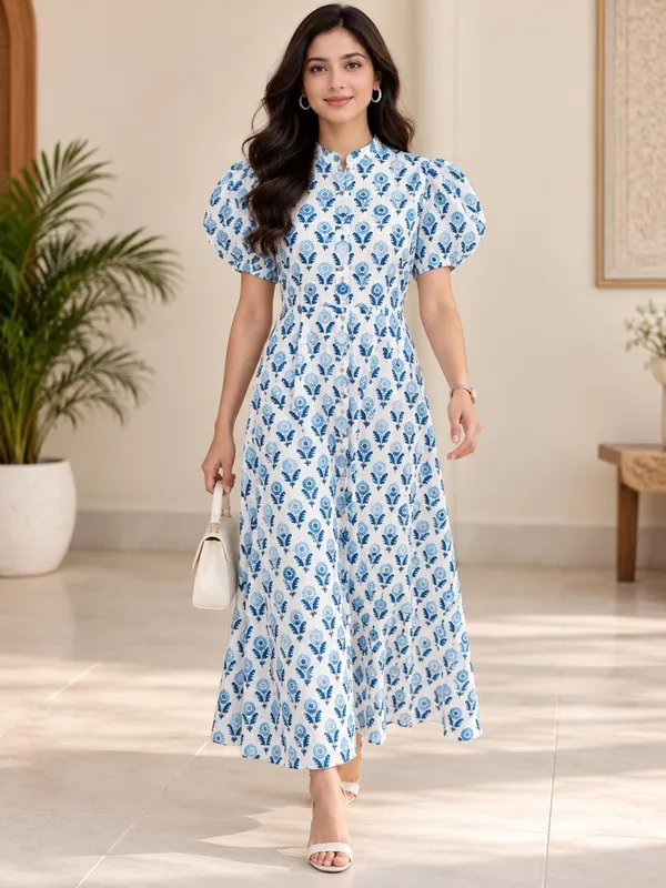 Comfortable_&_Breathable_Floral_Printed_Maxi_Dress_With_Fancy_Sleeve_Fit_And_Flare_Boho
